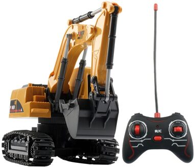 Rc Vrachtwagens Mini Afstandsbediening Bulldozer 1:24 5CH 6CH Legering Techniek Auto Dumper Kraan Graafmachine Elektrische Voertuig Speelgoed