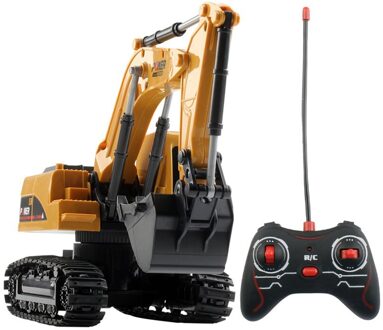 Rc Vrachtwagens Mini Afstandsbediening Bulldozer 1:24 5CH 6CH Legering Techniek Auto Dumper Kraan Graafmachine Elektrische Voertuig Speelgoed