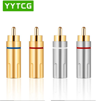 RCA Jack Connector Pure Copper Gold Plating Audio RCA Cables Male Adapter Socket RCA Speaker Terminal Acoustics Connectors Hifi