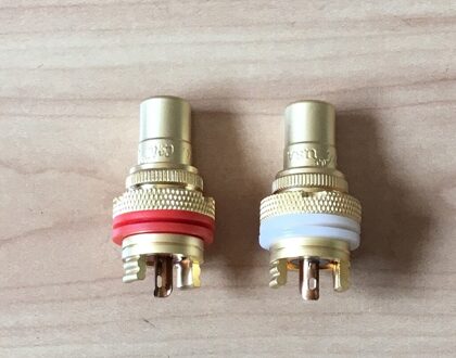 Rca Seat Alle Koper Vergulde Rca Socket Rood, Wit Een Paar Prijs