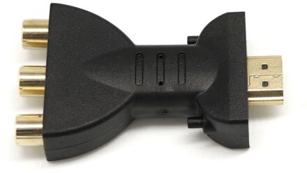 Rca Videoadapter Av Component Converter Rgb Vergulde Hdmi-Compatibel Mannelijke Voor 720P 1080ip 1080P Hatv dvd Projector 1 Pieceto3