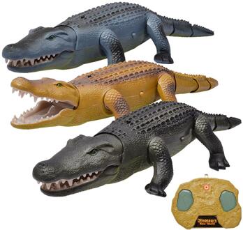 RCtown Echte Leven Elektrische Afstandsbediening Krokodil Speelgoed Lichtgevende Geluid Dieren Kruipen Krokodil RC Speelgoed