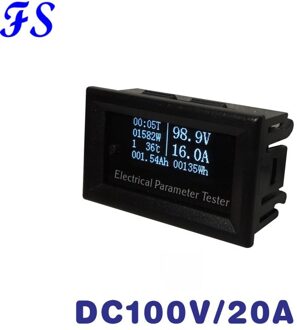 RD27M DC 100V 20A DC Voltmeter Amperemeter Digitale Power Watt Meter Thermometer Batterij Capaciteit Indicator Timer Ampere Volt Meter