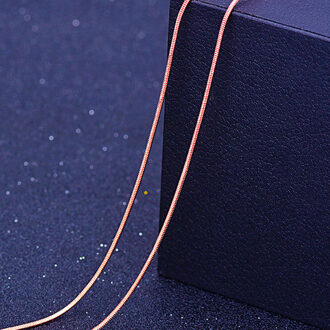 Re 45 Cm Diy Vrouwen Ketting Kettingen Vriendelijke Koper Wave/Snake/Box Kettingen Sieraden Kralen Voor Hanger accessoires Rose Goud J40 G106