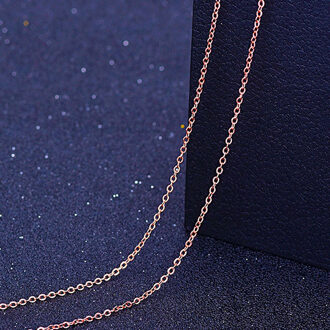 Re 45 Cm Diy Vrouwen Ketting Kettingen Vriendelijke Koper Wave/Snake/Box Kettingen Sieraden Kralen Voor Hanger accessoires Rose Goud J40 G109