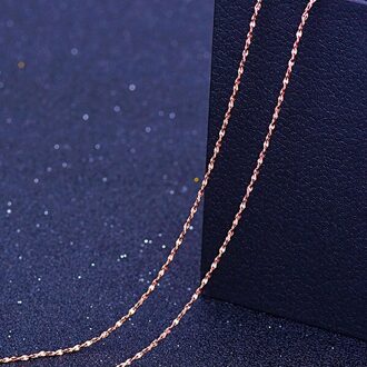 Re 45 Cm Diy Vrouwen Ketting Kettingen Vriendelijke Koper Wave/Snake/Box Kettingen Sieraden Kralen Voor Hanger accessoires Rose Goud J40 G140