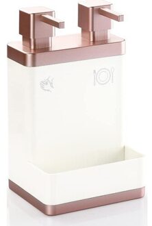 Re Desİng Acryl 2'li Keuken Zeepdispenser Wit Rose Goud