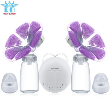 Real Bubee Single/Double Electric Breast Pump With Milk Bottle Cold Heat Pad BPA free Powerful Breast Pumps Baby Breast Feeding