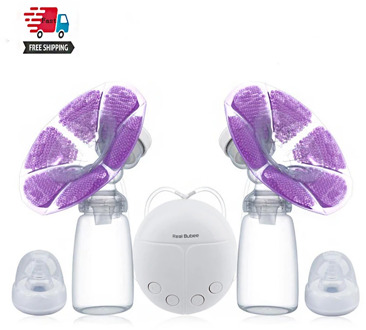 Real Bubee Single/double Electric Breast Pump With Milk Bottle Infant Usb Bpa Free Powerful Breast Pumps Baby Breast Feeding