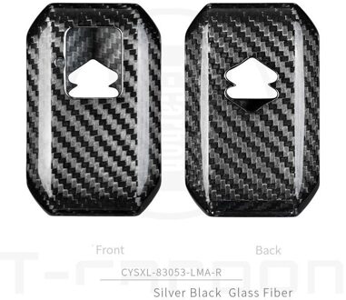 Real Carbon Fiber Car Remote Key Case Key Cover Voor Suzuki Swift Wagon R Monopoly Keyless Houder bescherming zilver zwart 01