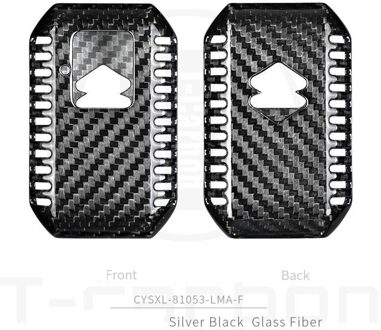 Real Carbon Fiber Car Remote Key Case Key Cover Voor Suzuki Swift Wagon R Monopoly Keyless Houder bescherming zilver zwart 02