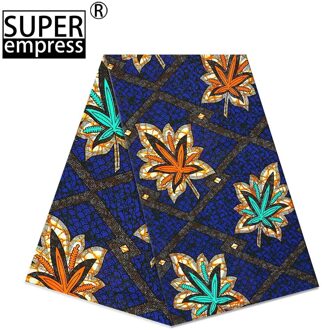 Real Gegarandeerde Afrikaanse Wax Stof 100% Katoen Traditionele Ankara Stijl Voor Naaien, Diy Afrika NO.1, Blauw 3 Yards