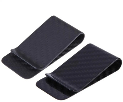 Real Glossy Matte Carbon Fiber Black Texture Wallet Purse Money Clip Pocket Business Credit Card Cash Holder Wallet