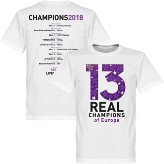 Real Madrid 13 Times Champions League Winners T-Shirt - Wit - Kinderen - 12