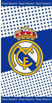Real Madrid CF blauw/wit dots badlaken 75 x 150 cm