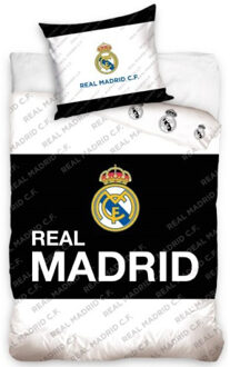 Real Madrid CF Dekbedovertrek 140 x 200 cm wit/zwart