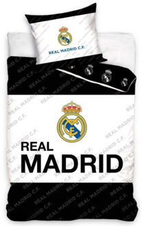 Real Madrid CF dekbedovertrek zwart/wit, 140 x 200 cm