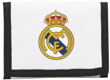 Real Madrid Portemonnee Logo 12,5 X 9,5 Cm Wit
