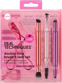 Real Techniques Penseel Real Techniques Double Time Retractable Brush Set 4 st