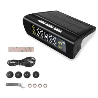 Real-Time Monitoring Solar Auto Tpms Bandenspanning Monitor Systemen Draadloze 433.92 Mhz Sensoren Hoge Temperatuur Lek Waarschuwing lavendel
