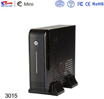 Realan Zwart Mini Itx Case E-3015 Met 120W Dc Voeding 12V 5A Adapter