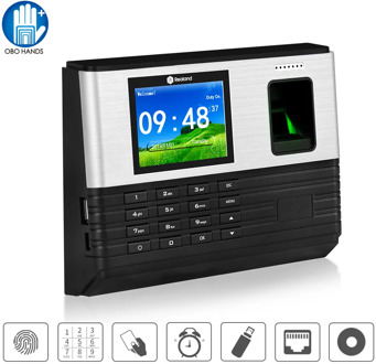 Realand 2.8inch TCP/IP/WIFI Biometric Fingerprint Attendance Machine RFID Employee Check-in System Time Clock Recorder Password