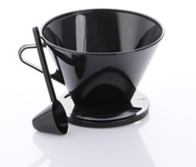 Realand Plastic Zwart Single Cup Giet Over Koffie Brouwer Brouwen Kegel Druppelaar Maker Koffie Filter Tool