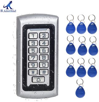 Realhelp Toegangscontrole Systeem Kaartlezer 3-10Cm 125Khz IP68 Metalen Reader Standalone Toegangscontrole Keypad Code entree Guard