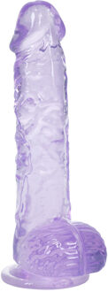 Realistische Dildo met Ballen - 5 / 12,7 cm - Paars