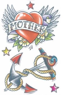 Realistische zeeman nep tattoos - 1 vel - maritiem - natte doek - 30 seconden en klaar Multi