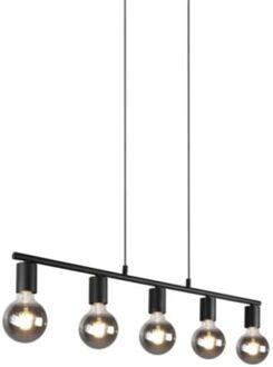 Reality Industriële Hanglamp Vannes - Metaal - Zwart