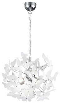 Reality Moderne Hanglamp Butterfly - Metaal - Chroom