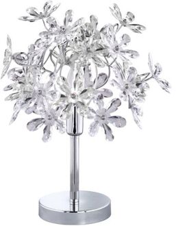 Reality Moderne Tafellamp Flower - Metaal - Chroom