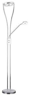 Reality RENNES LED 18W / 4W chroom vloerlamp