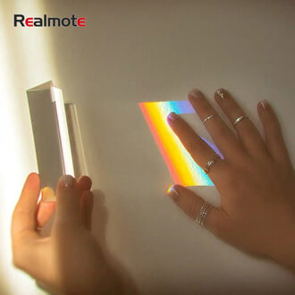 Realmote 3 Pcs Driehoek Kleur Prism Crystal K9 Optische Glas Haakse Reflecterende Prisme Voor Onderwijs Lichtspectrum