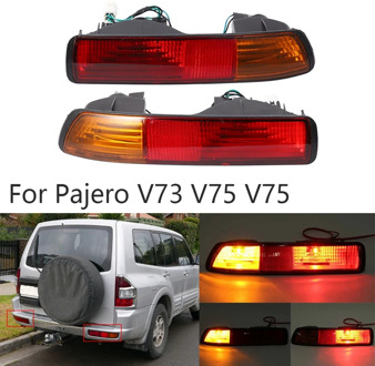 Rear Bumper Fog Light Lamp Bumper Reflector Tail Light for Mitsubishi Pajero V73 V75 2001 2002 2003