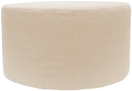 Rebecca Mobili Poef Poef Afgeronde Beige Moderne 25x45x45
