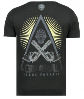 Rebel Pharaoh - Exclusieve T shirt Mannen - 6322Z - Zwart - Maten: XL