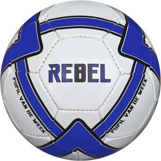 Rebel Voetbal Pvc Maat 5 Wit / Zilver (Pupil Van De Week)