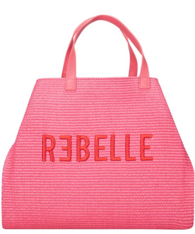 Rebelle Ashanti Stro Handtas Fuchsia Rebelle , Pink , Dames - ONE Size