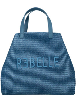 Rebelle Ashanti Stro Handtas Rebelle , Blue , Dames - ONE Size