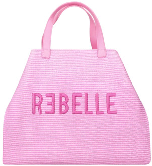 Rebelle Ashanti Stro Handtas Zomer Mode Rebelle , Pink , Dames - ONE Size