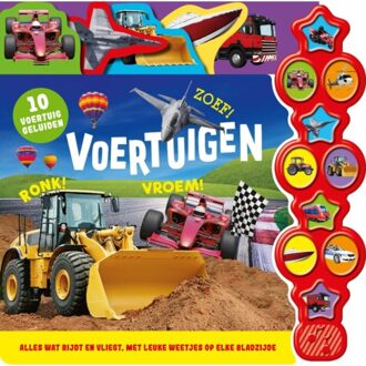 Rebo Productions Geluidenboek - Voertuigen - 10 Geluiden - Hannah Campling