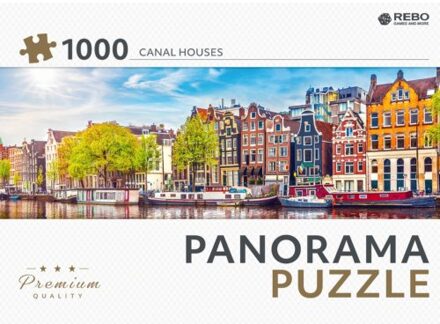 Rebo Productions legpuzzel Canal Houses panorama 1000 stukjes