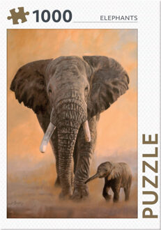 Rebo Productions legpuzzel Elephants 1000 stukjes