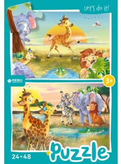 Rebo Productions legpuzzel Kleine Giraf junior 24/48 stukjes