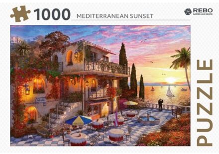 Rebo Productions legpuzzel Mediterranean Sunset 1000 stukjes
