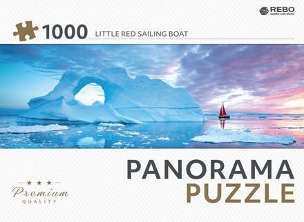 Rebo Productions legpuzzel Red Sailboat panorama 1000 stukjes