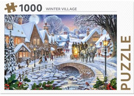 Rebo Productions legpuzzel Winter Village 1000 stukjes
