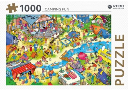 Rebo Productions Rebo Legpuzzel 1000 Stukjes - Camping Fun